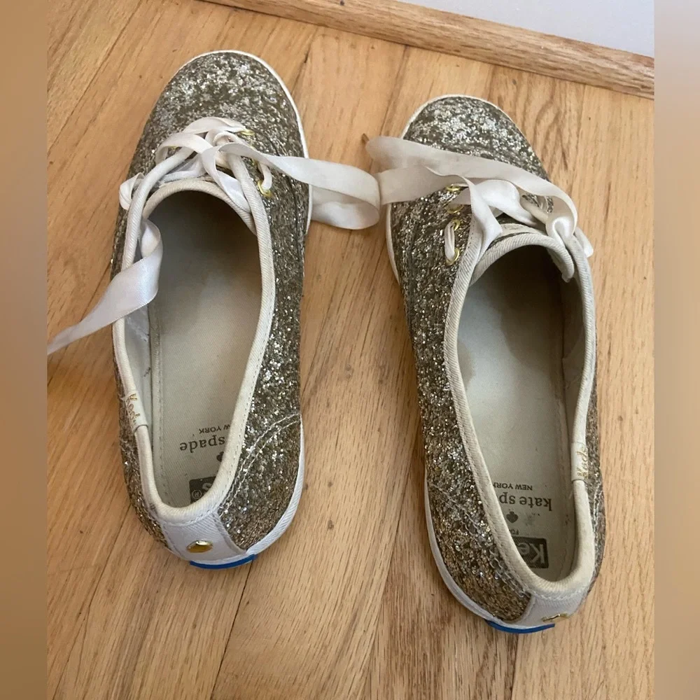 Keds x Kate Spade New York Champion Glitter Sneakers - 8.5 - Picture 3 of 14